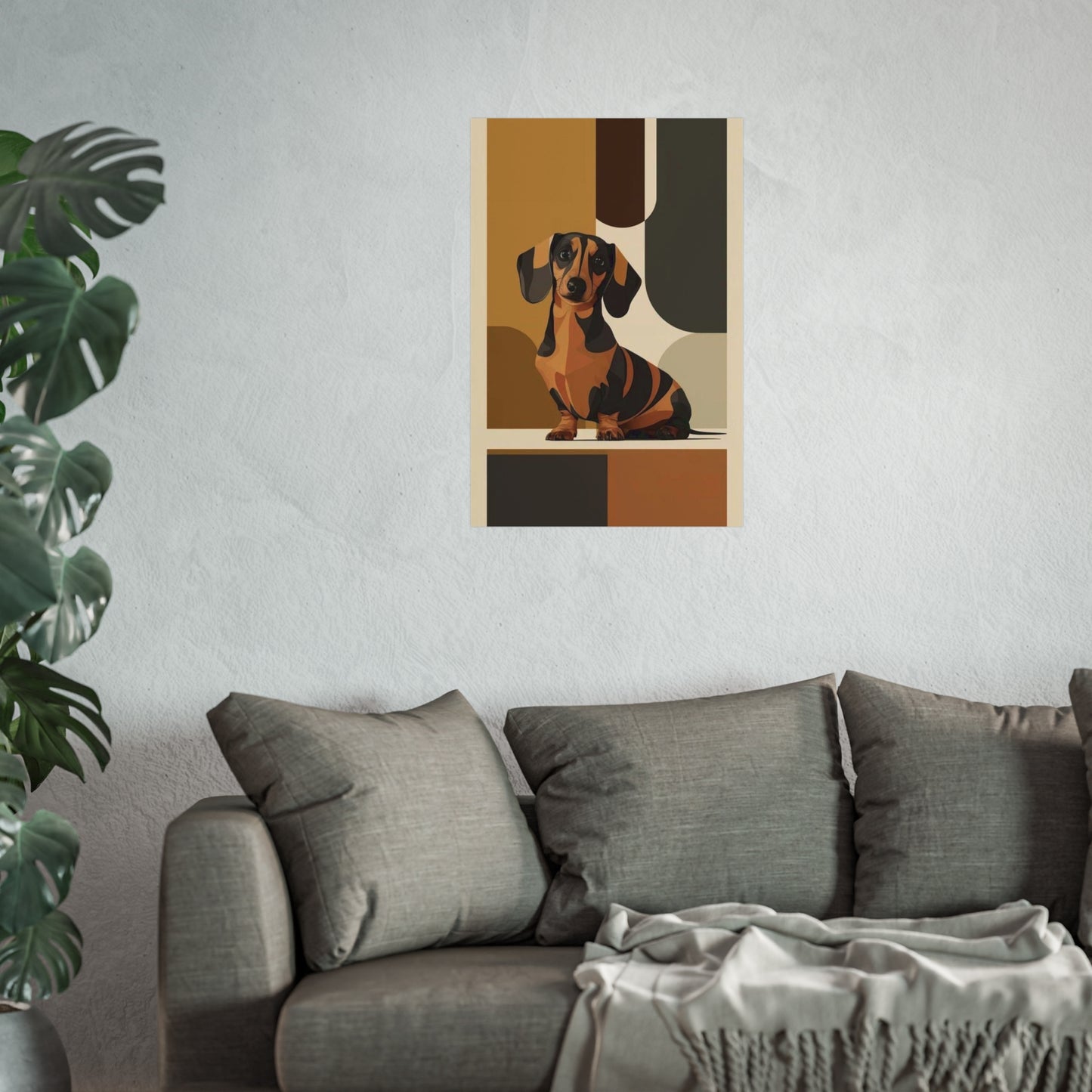 Dachshund Geometry Poster