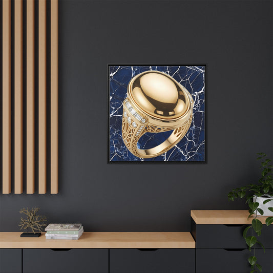 Gilded Cabochon Cobalt Canvas
