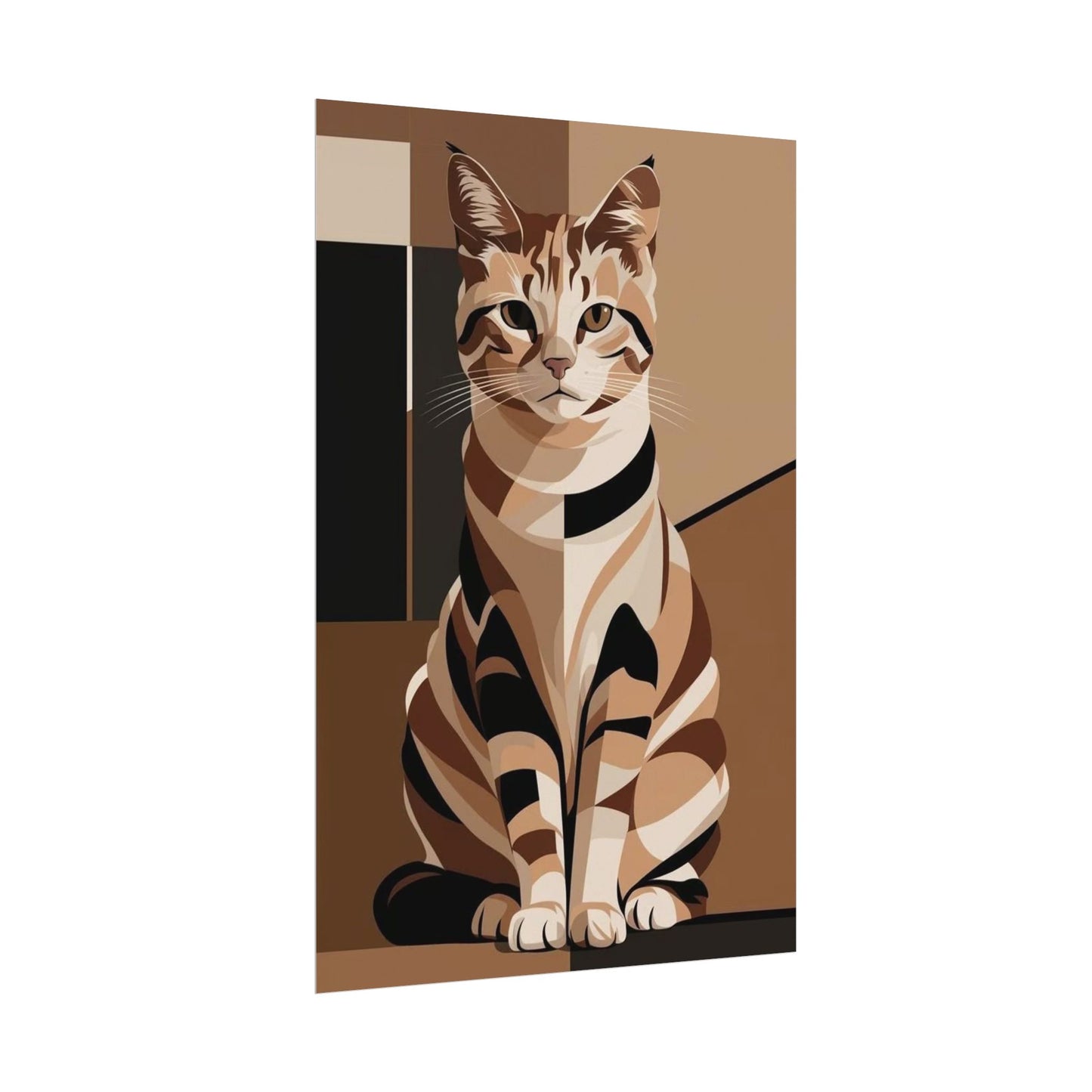 Feline Geometry Poster