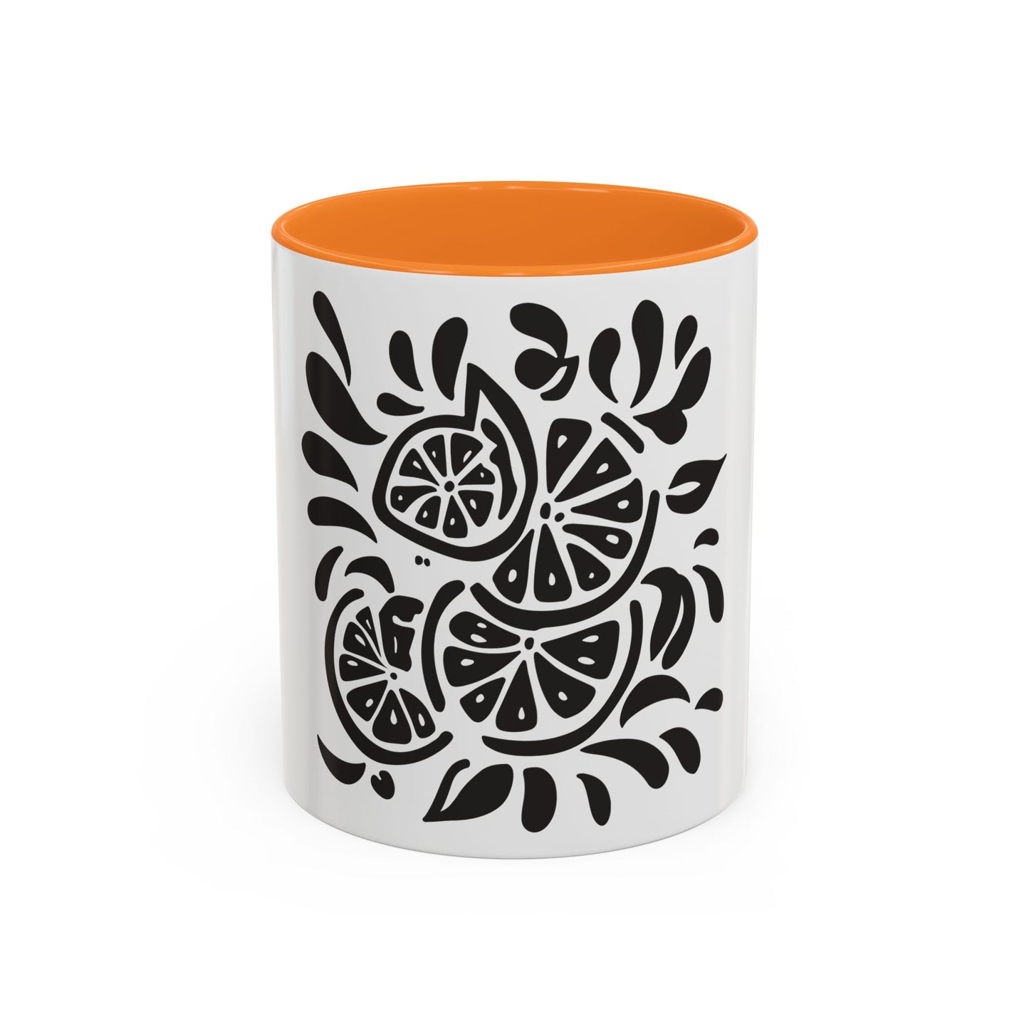 Monochrome Citrus Accent Mug