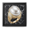 Pearl Ring Textured Marble Framed Canvas