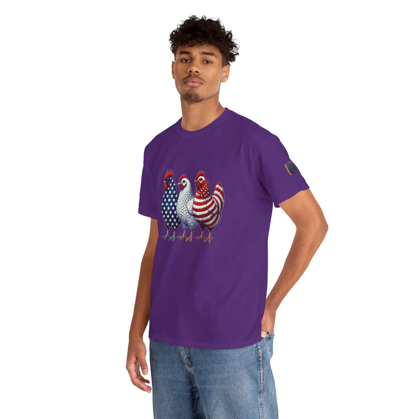 American Flag Chicken Trio Men’s Tee