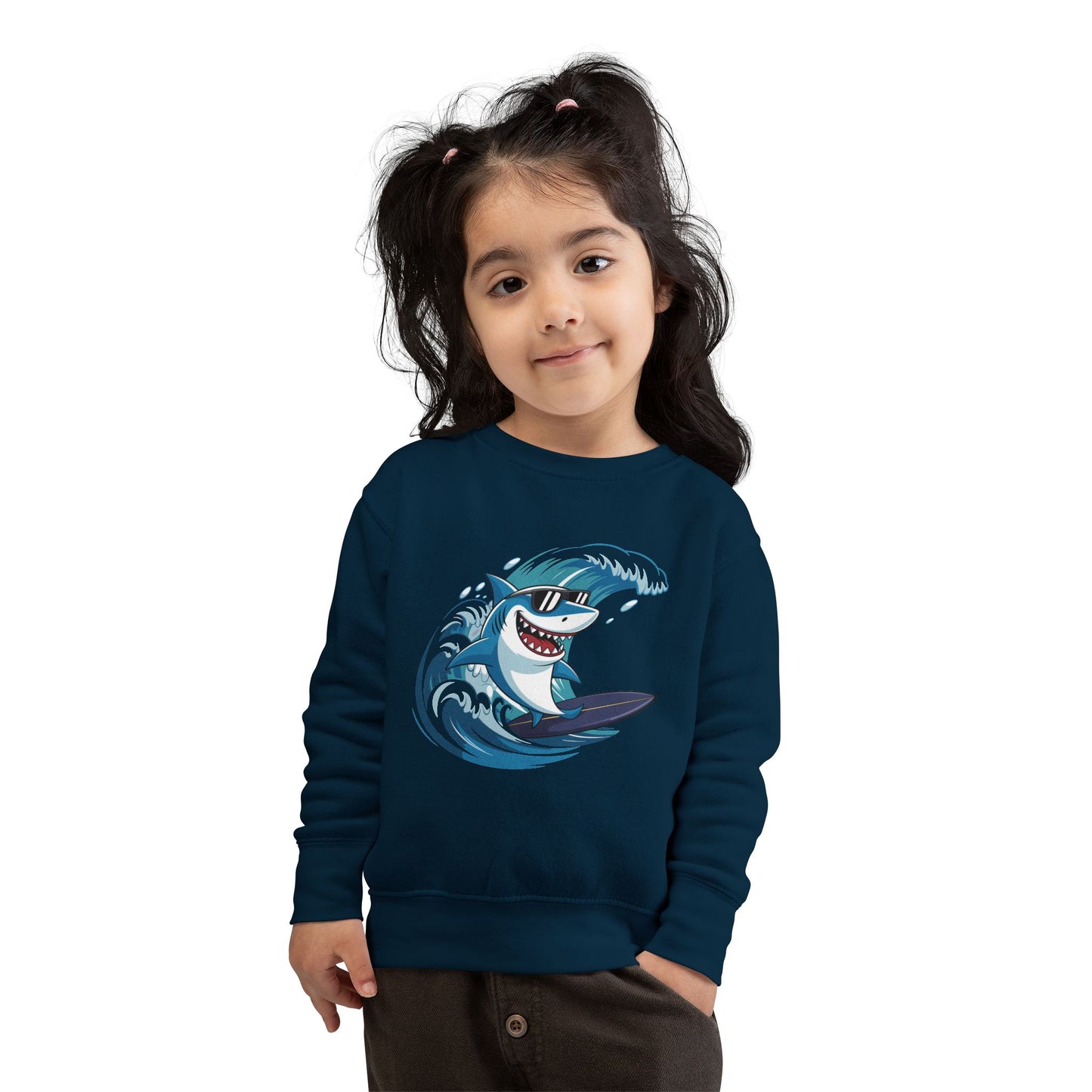 Surfing Shark Toddler Crewneck Sweatshirt