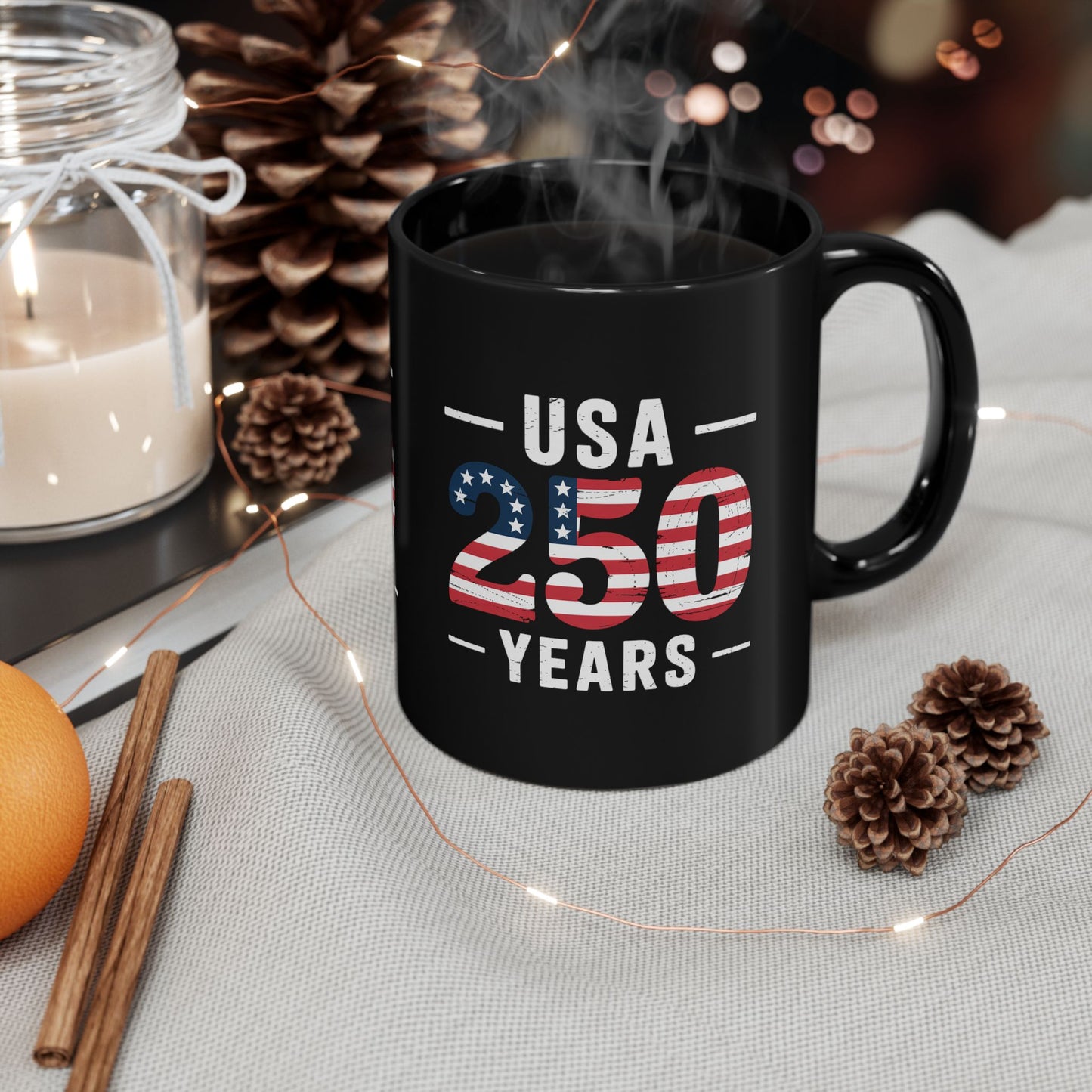 USA 250 Years Patriotic Flag Mug