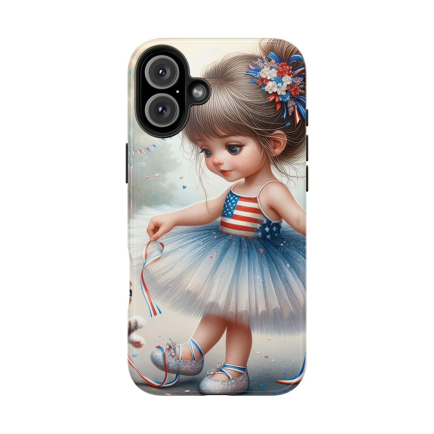 Little Patriot Girl Tough Phone Case