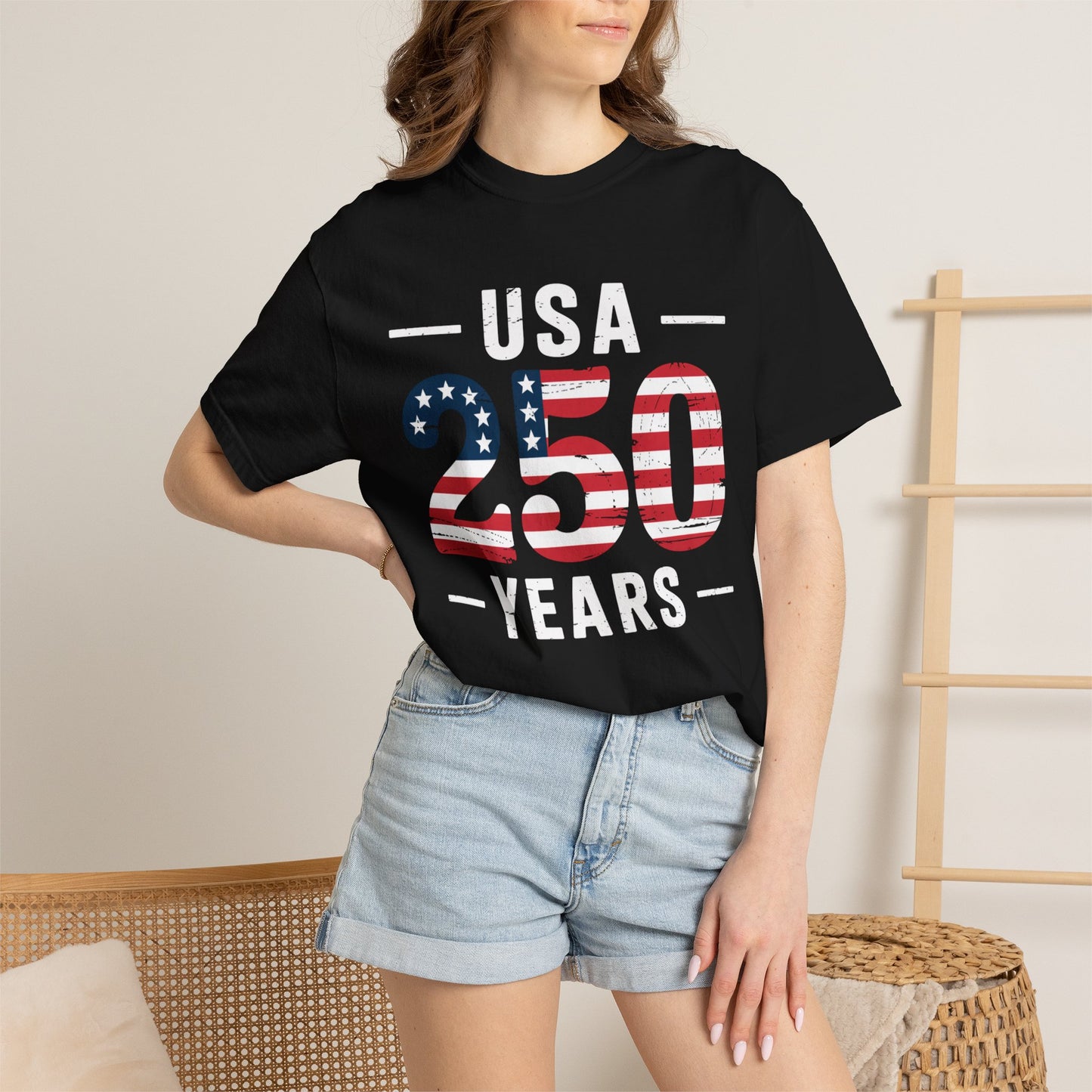 250 American Flag Graphic T-Shirt
