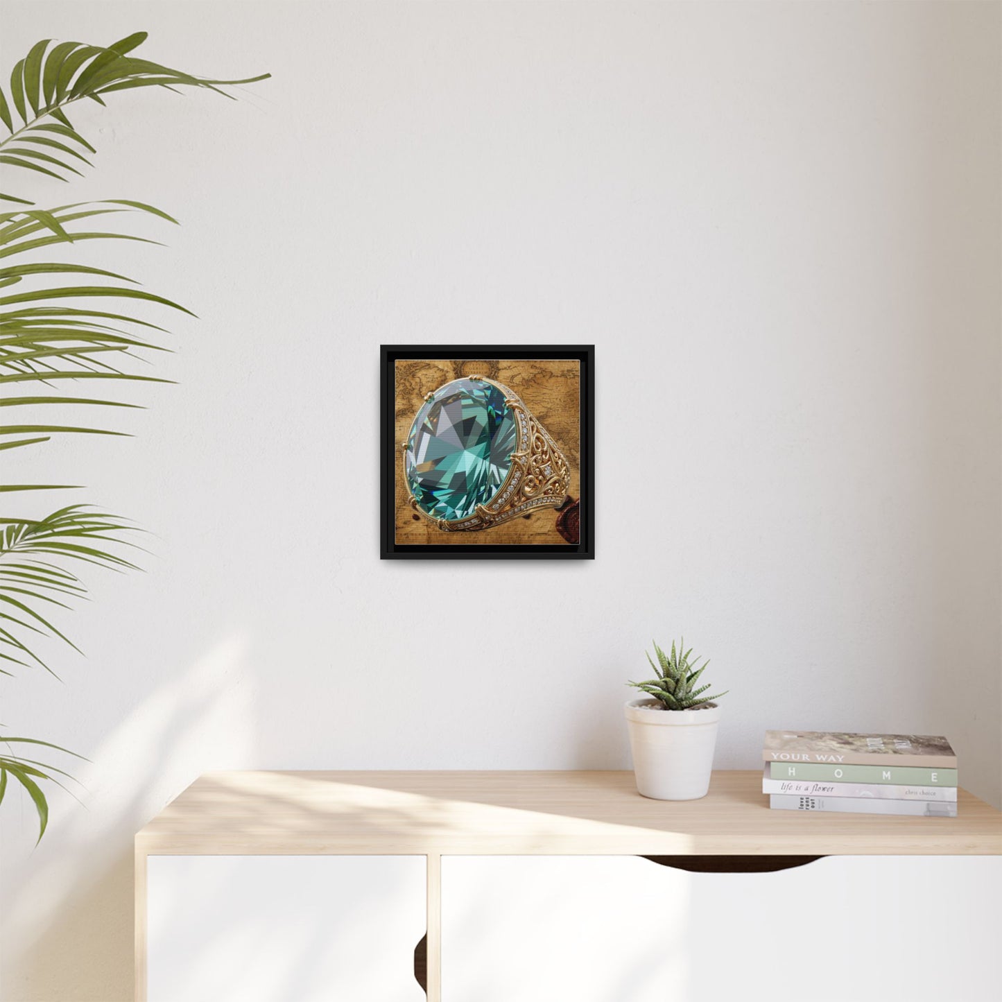 Prismatic Tourmaline Statement Ring Framed Canvas