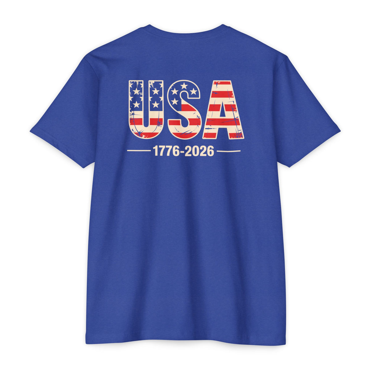 USA 1776-2026 Patriotic Flag Graphic T-Shirt