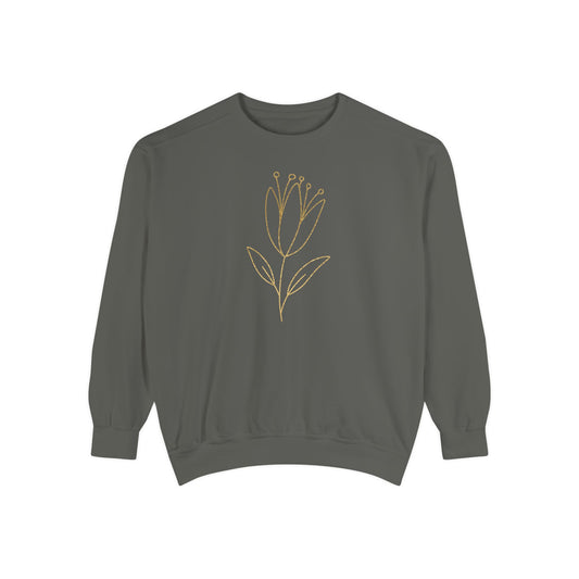 Floral Line Art Sweatshirt