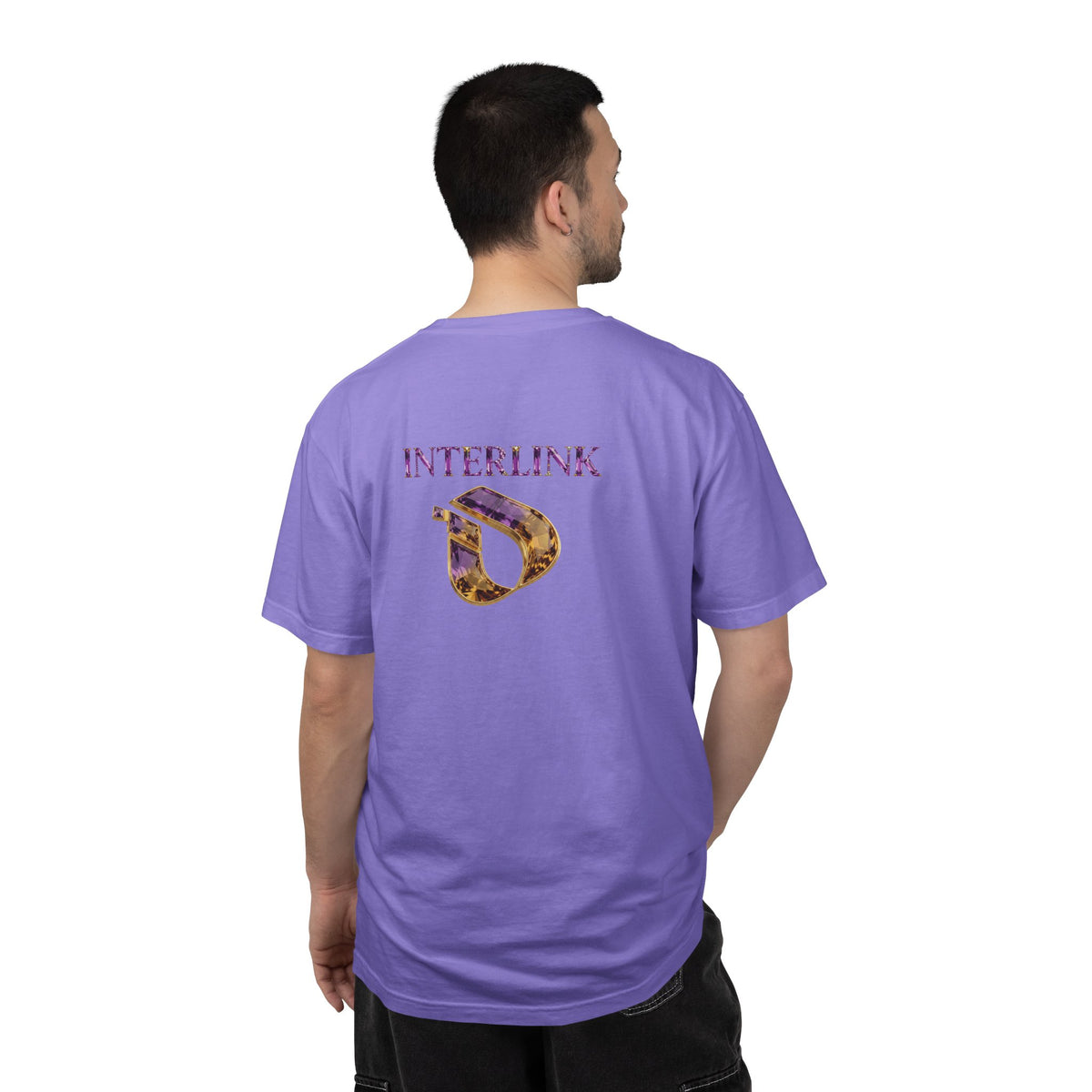 Ametrine Mosaic Interlink Back Graphic Ring-Spun Cotton Tee