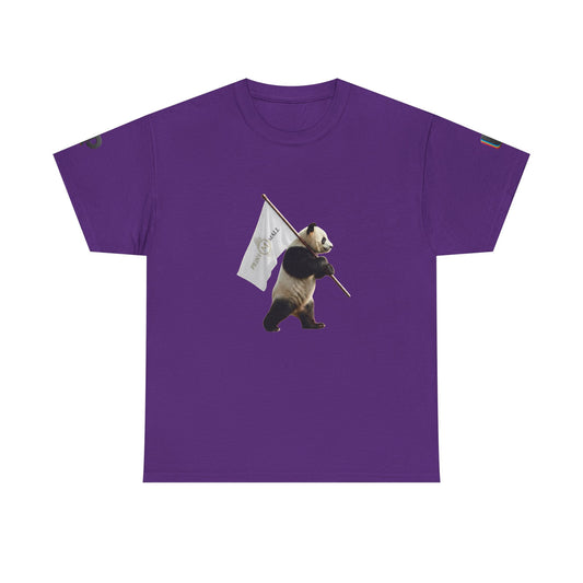 Marching Panda with Banner Unisex Tee