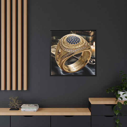 2026 World Football Commemorative Ring Framed Canvas