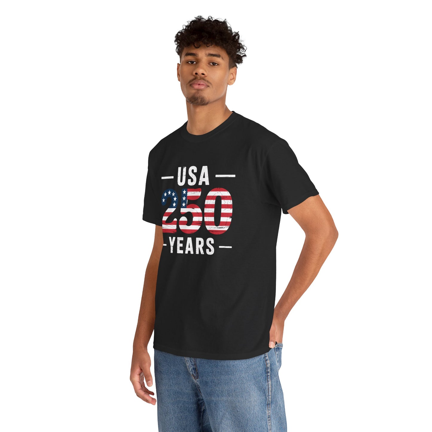 USA 250 Years Patriotic Flag Graphic T-Shirt