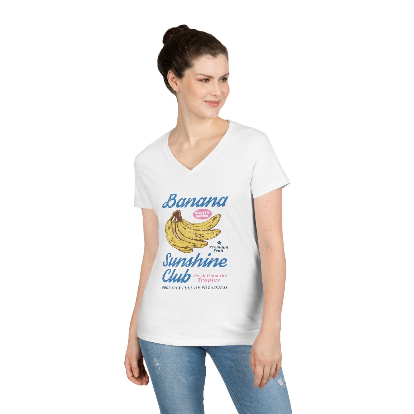 Banana Sunshine Club Women's V-Neck Tee