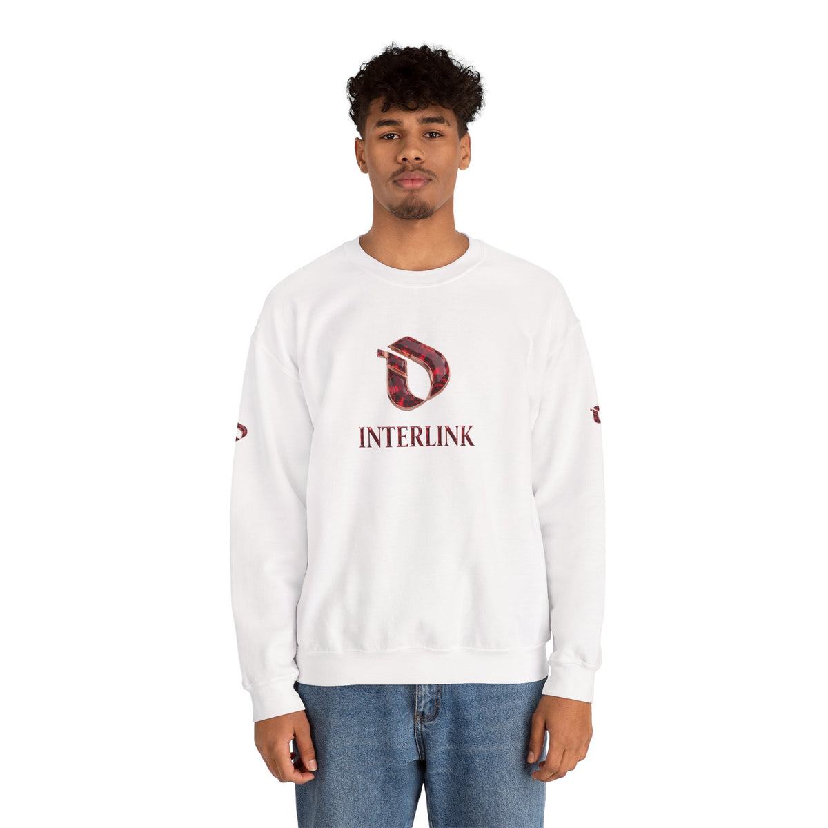 Ruby Facet Interlink Men’s Crewneck Sweatshirt