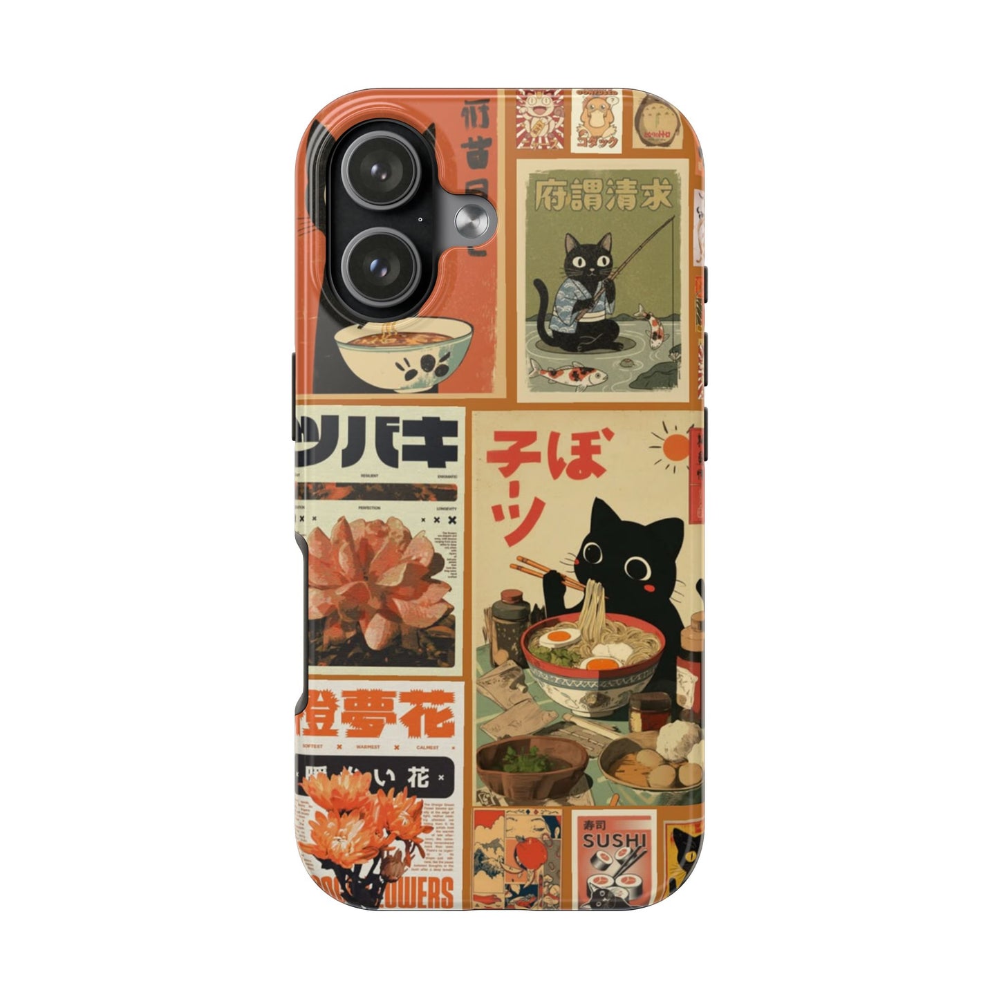 Retro Cat Collage Apple Phone Case
