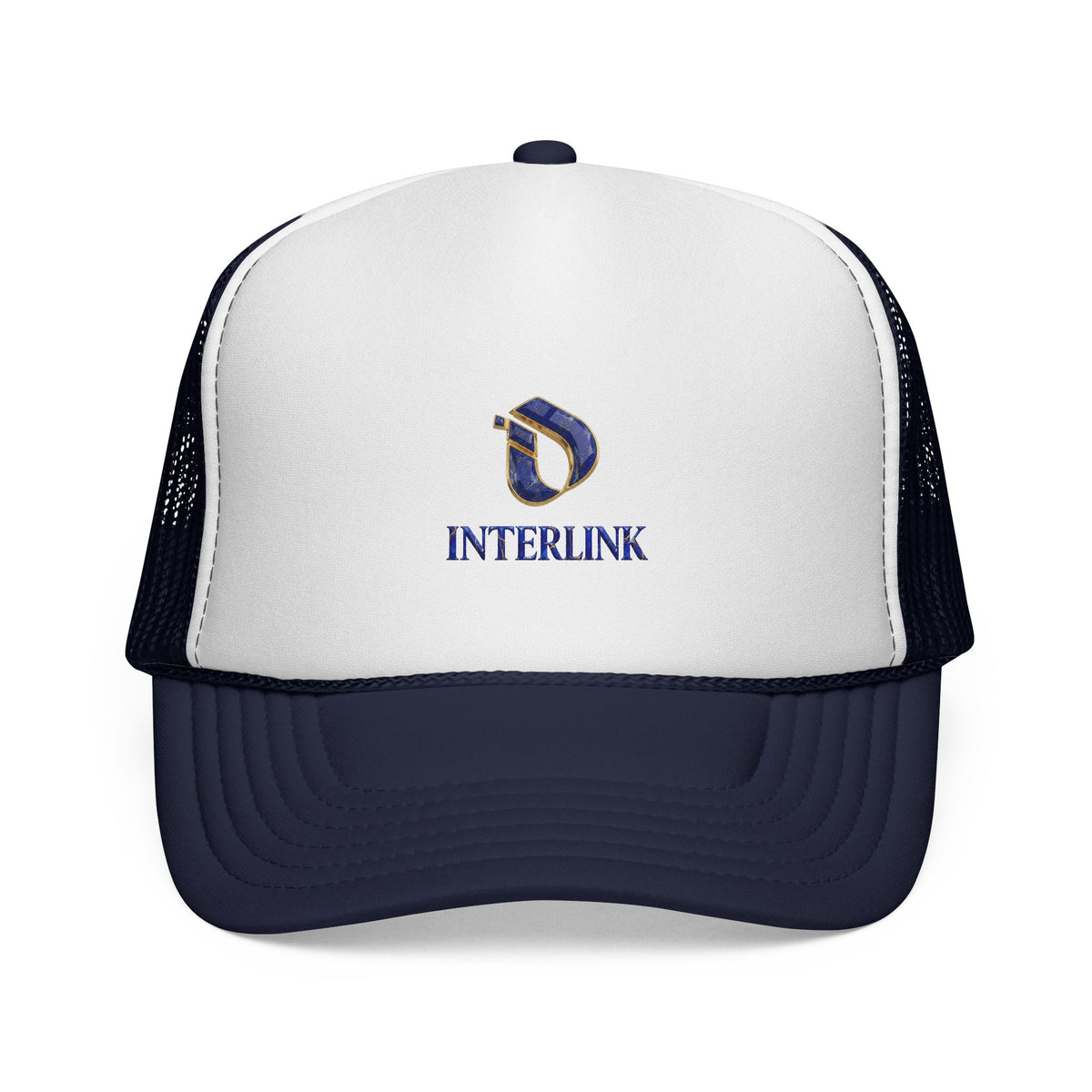 Lapis Lazuli Interlink Emblem Trucker Cap