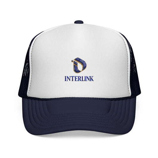 Lapis Lazuli Interlink Emblem Trucker Cap