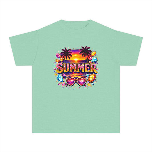 Youth Summer Retro Palm Beach Graphic Tee