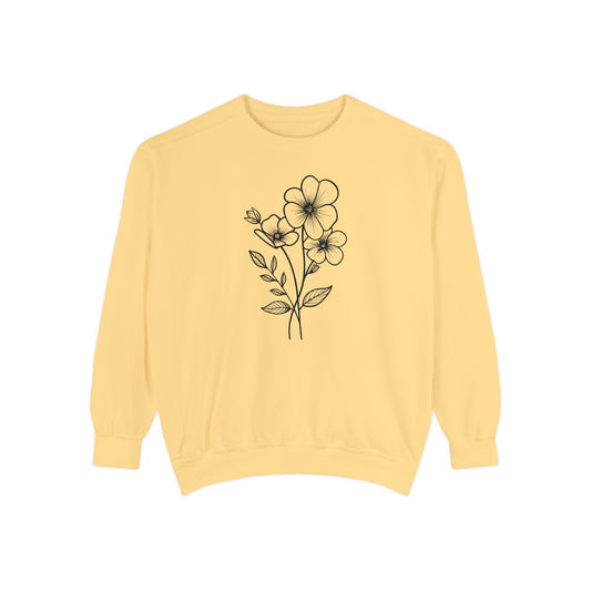 Minimal Botanical Crewneck Sweatshirt
