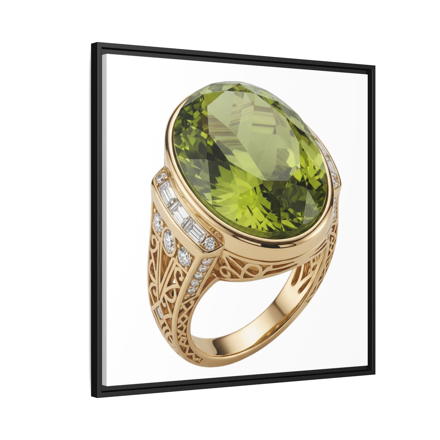 Verdant Oval Peridot Wall Art