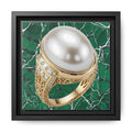 Pearl Ring Close-Up Framed Canvas