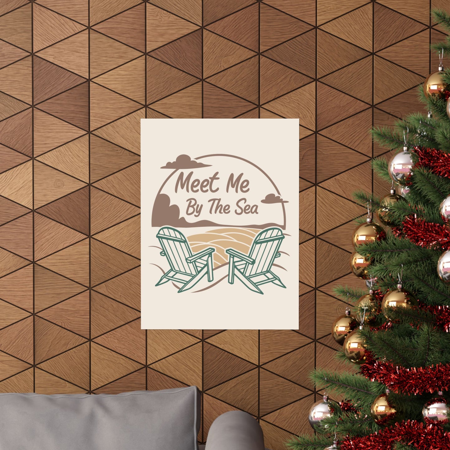 Meet Me By The Sea Coastal Matte Poster