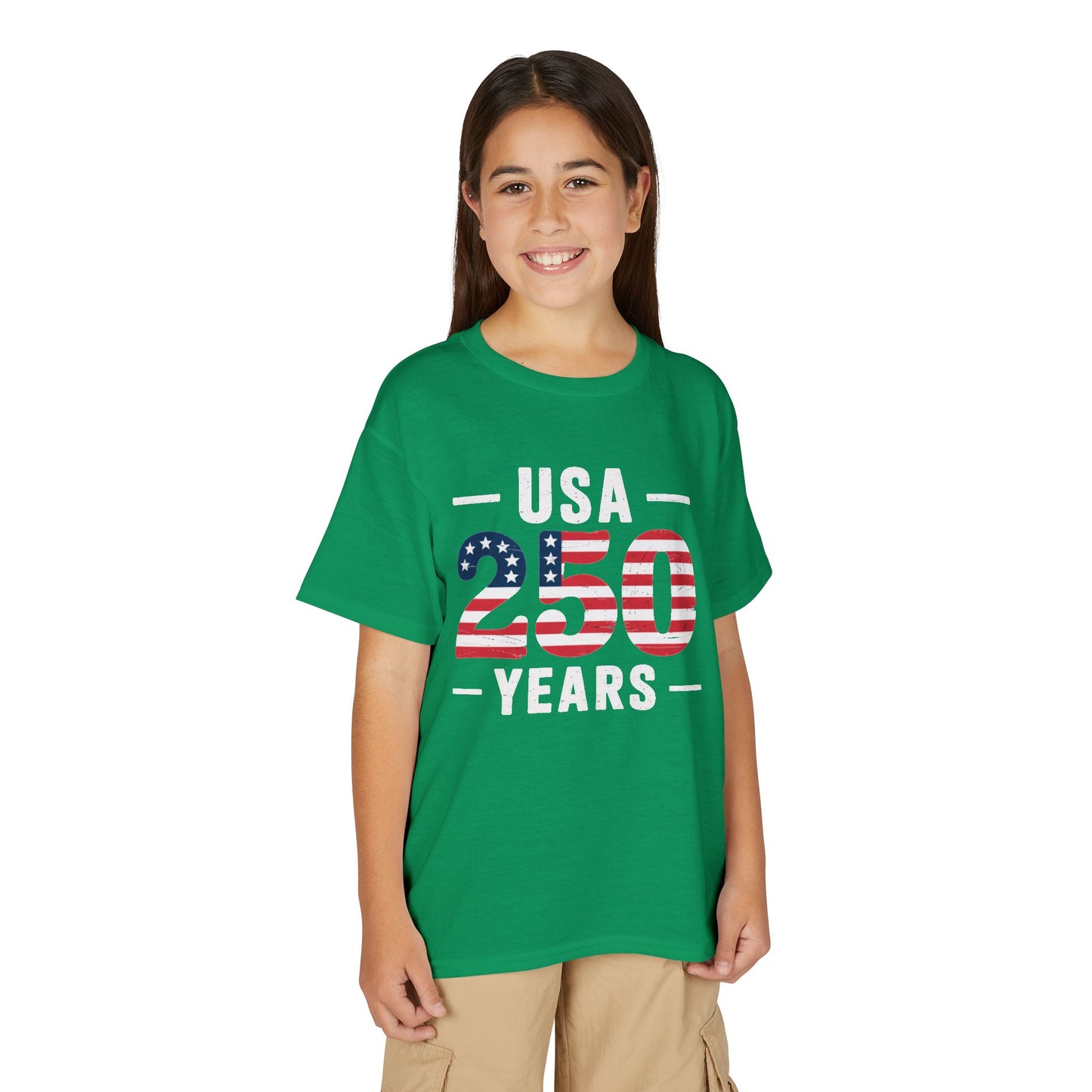 Youth USA 250 Years Patriotic Flag T-Shirt