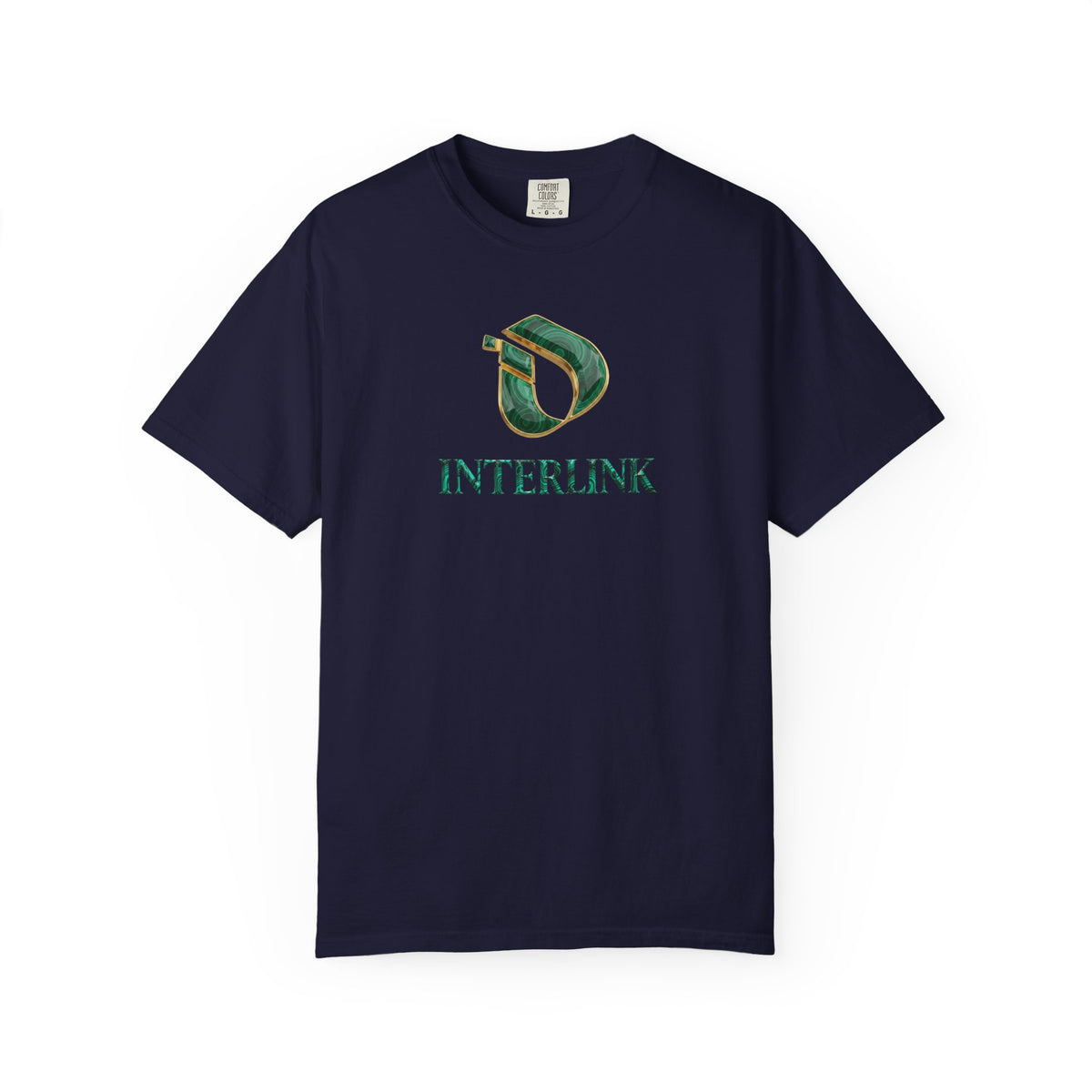 Malachite Facet Interlink Front Graphic Ring-Spun Cotton Tee