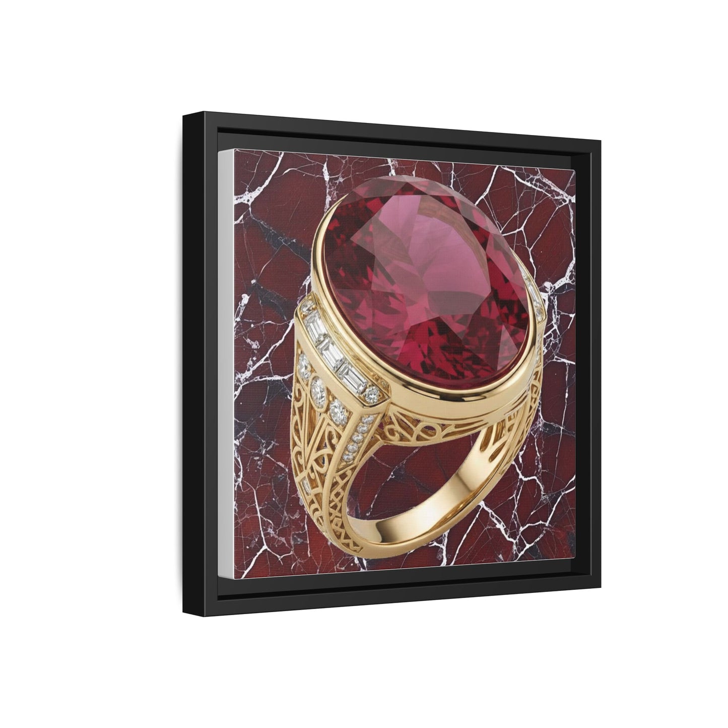 Burgundy Ruby Veinstone Canvas