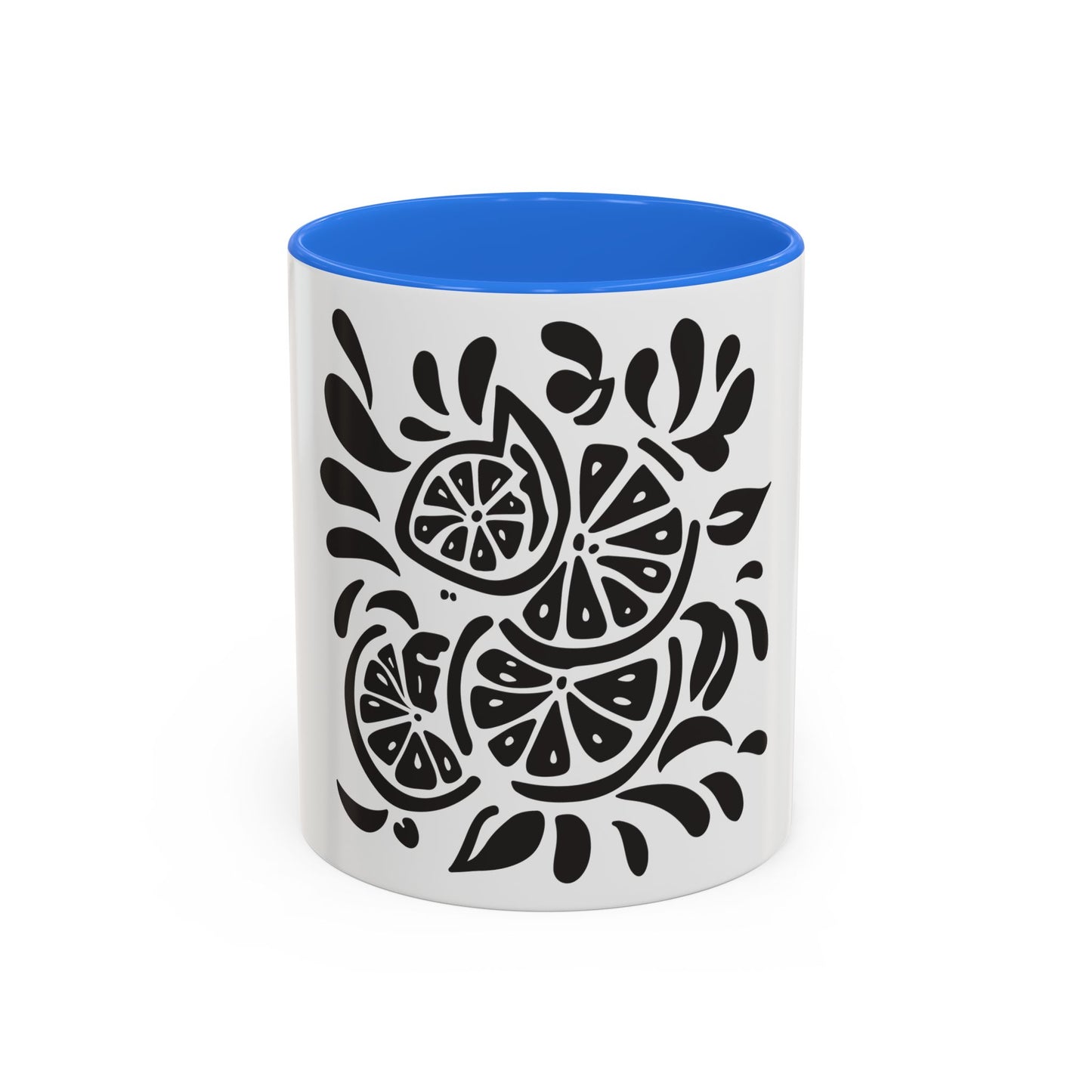 Monochrome Citrus Accent Mug