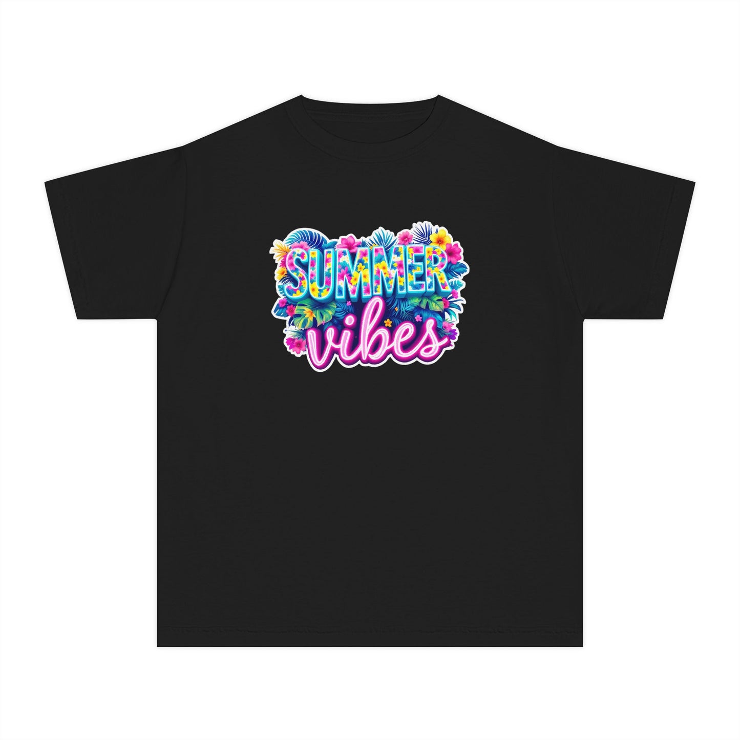 Summer Vibes Floral Youth Tee