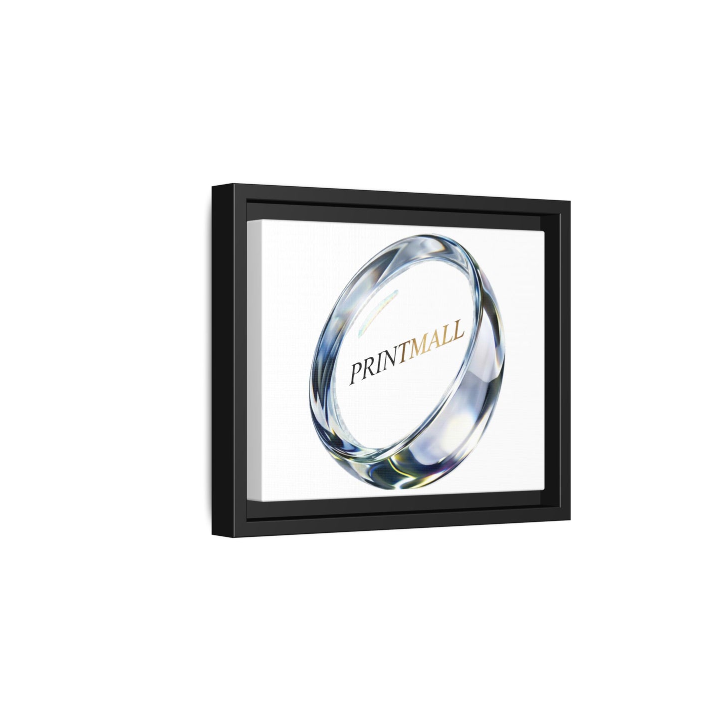 Polished Silver Loop Typography Canvas