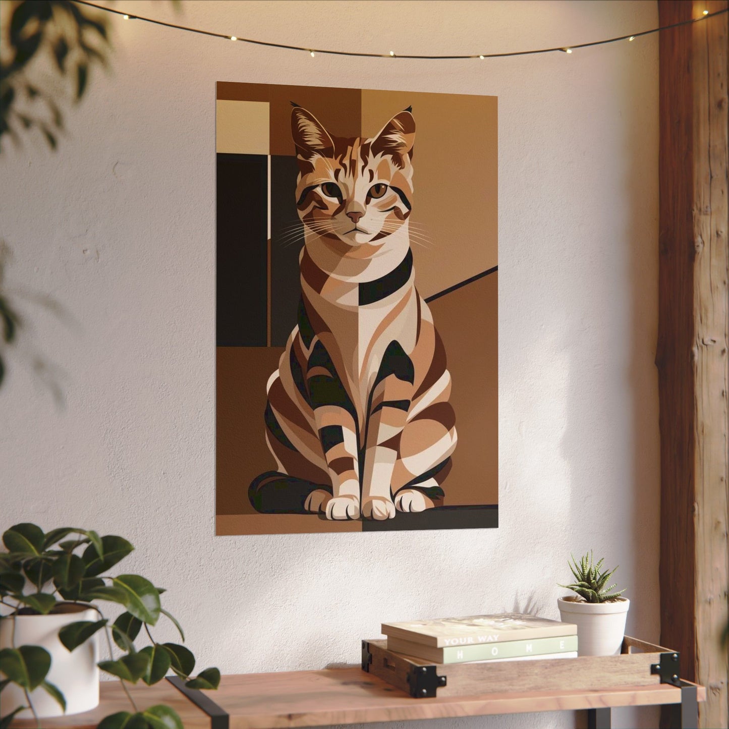 Feline Geometry Poster
