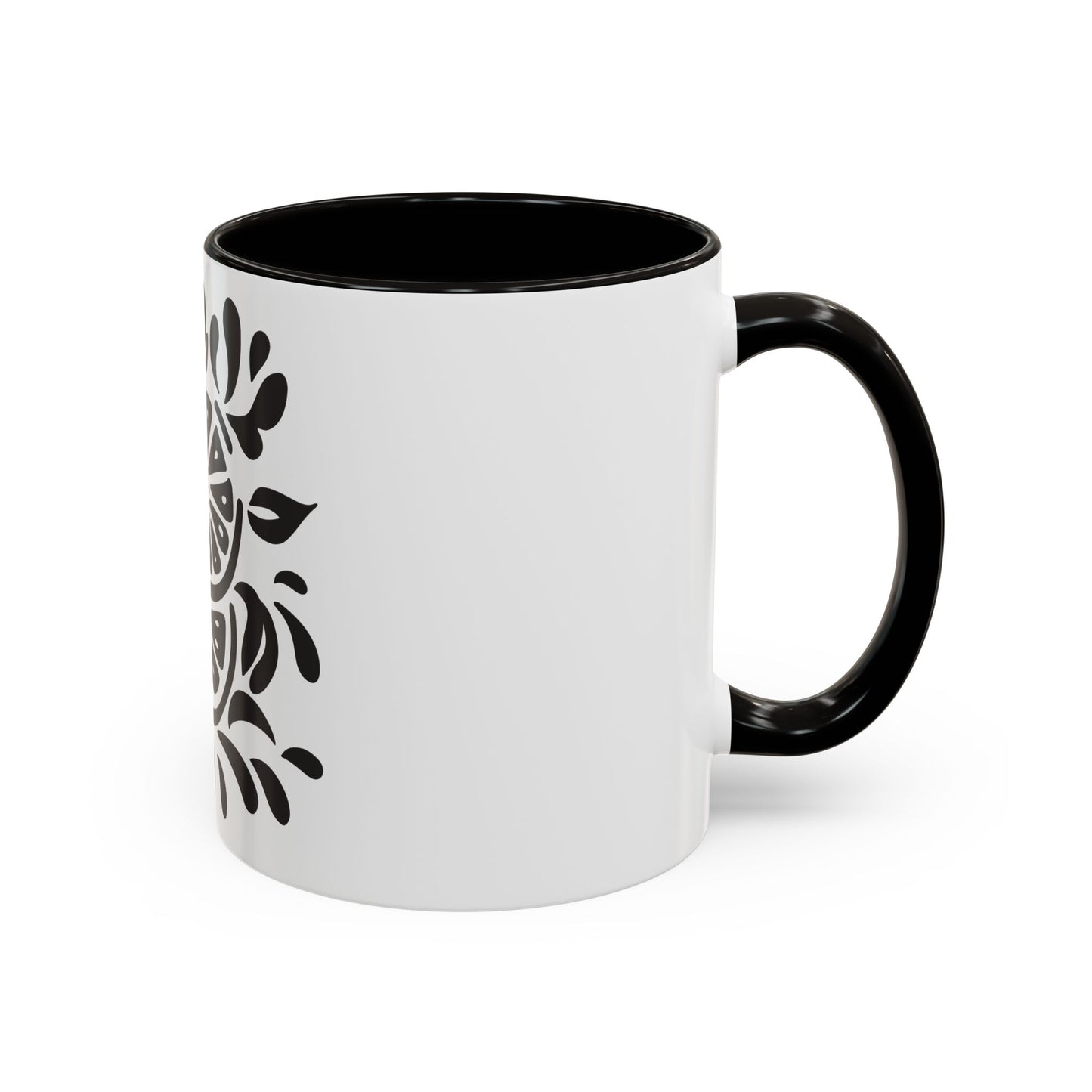 Monochrome Citrus Accent Mug