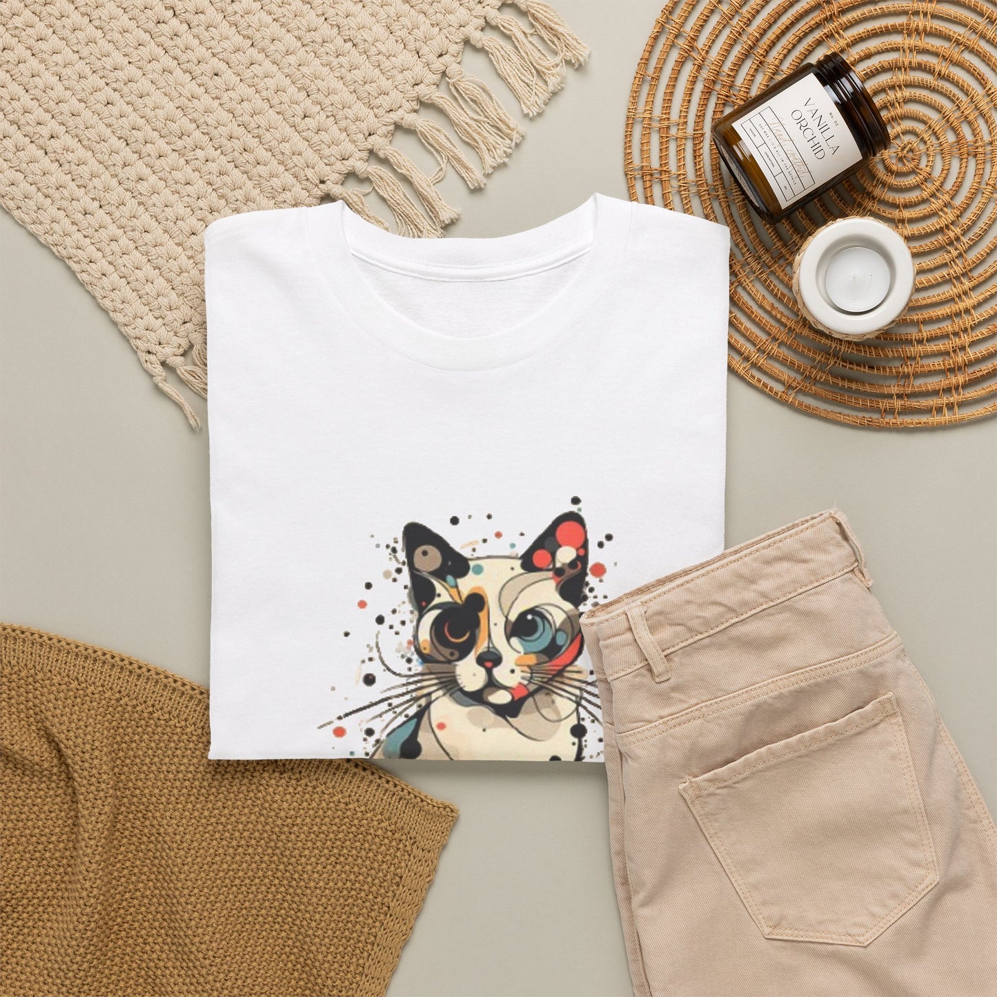 Patchwork Cat Graphic Men’s Tee