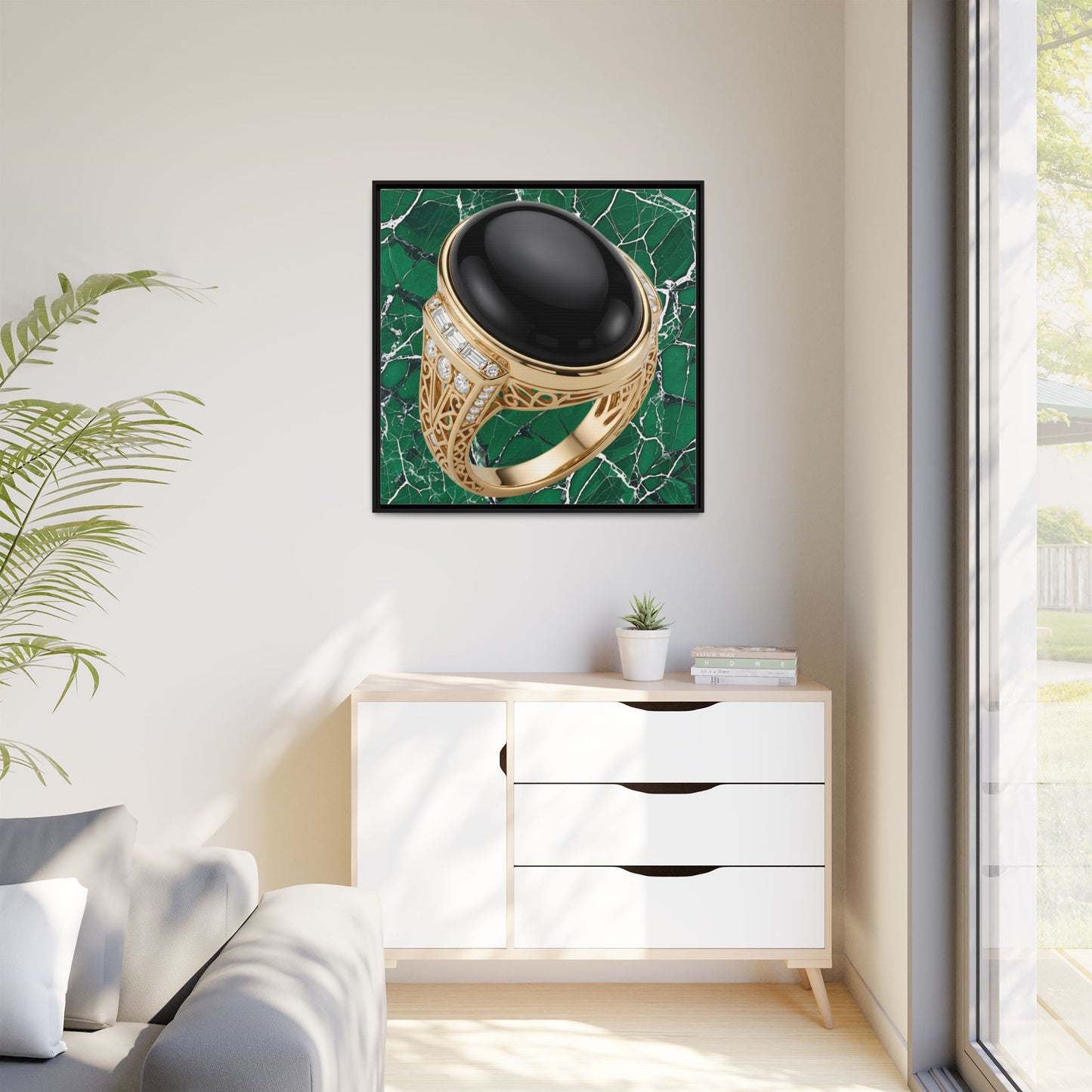 Onyx Verde Marble Canvas