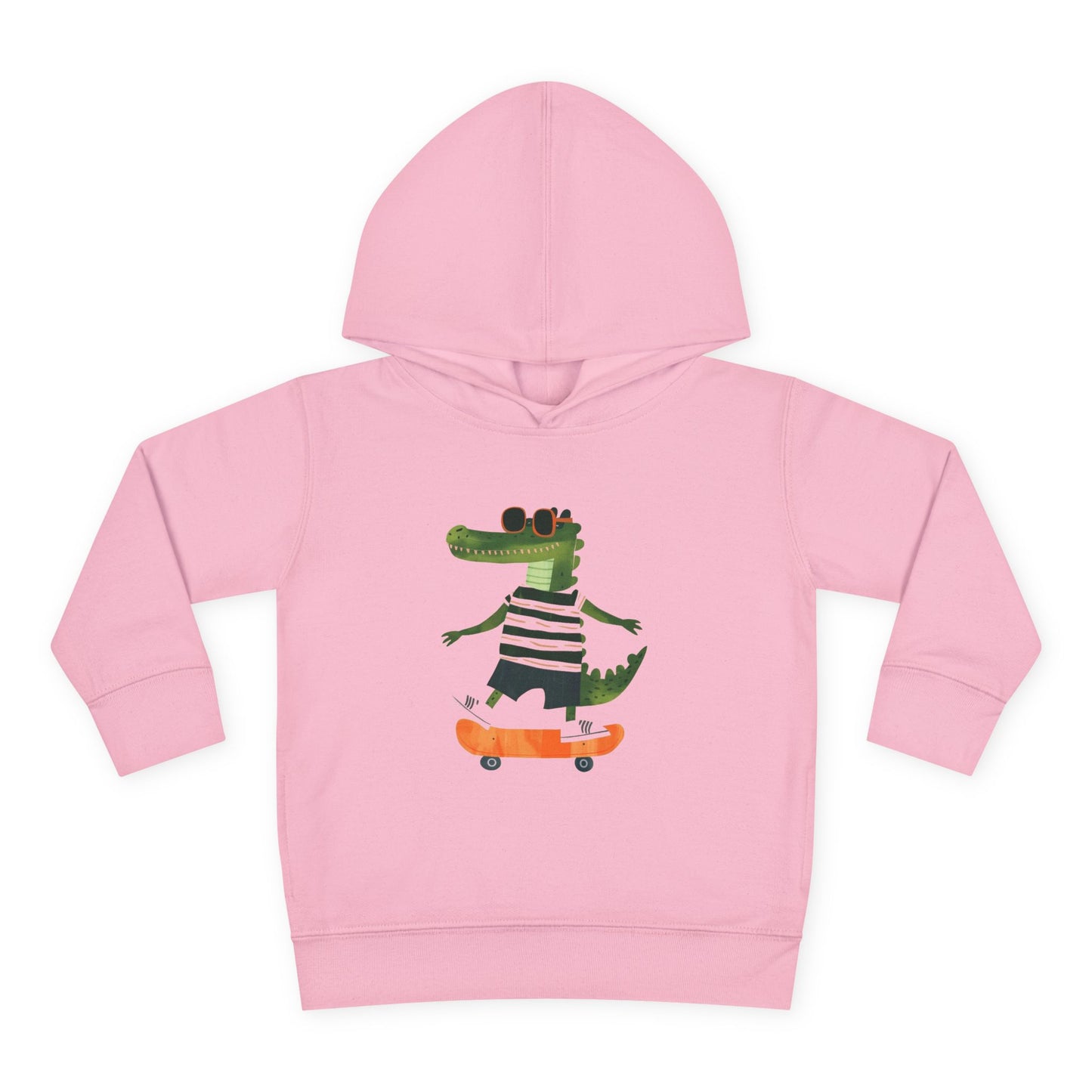Skateboarding Crocodile Toddler Hoodie