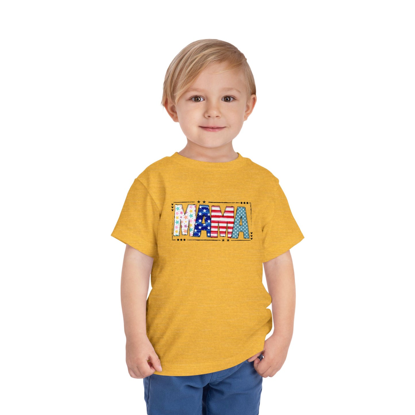Toddler MAMA Patchwork Stars & Stripes T-Shirt