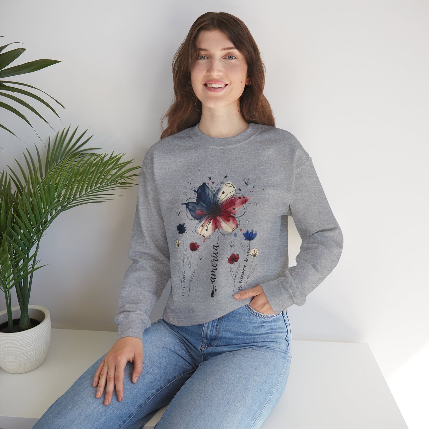 Midnight Bloom Graphic Crewneck Sweatshirt