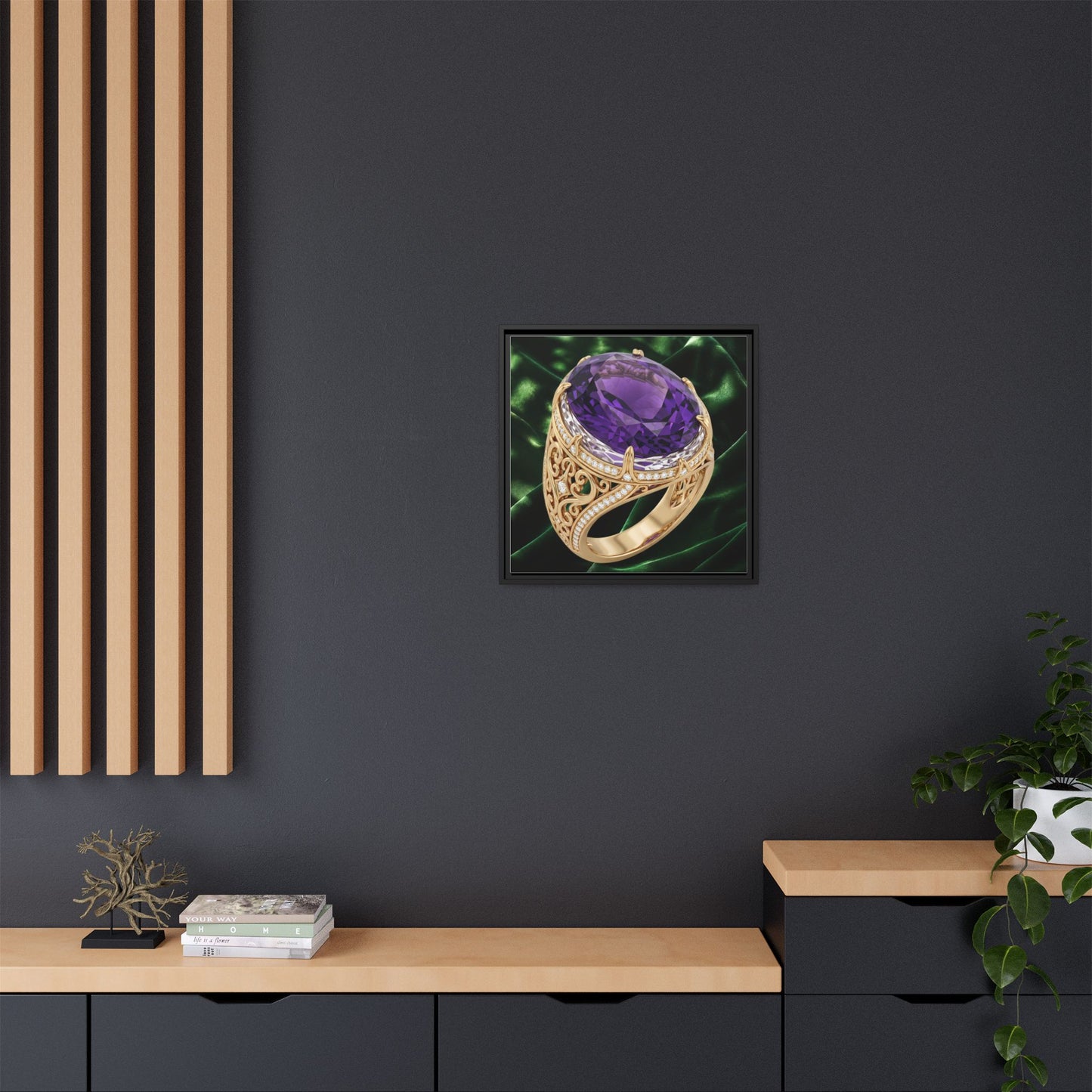 Purple Amethyst Regal Glow Ring Canvas