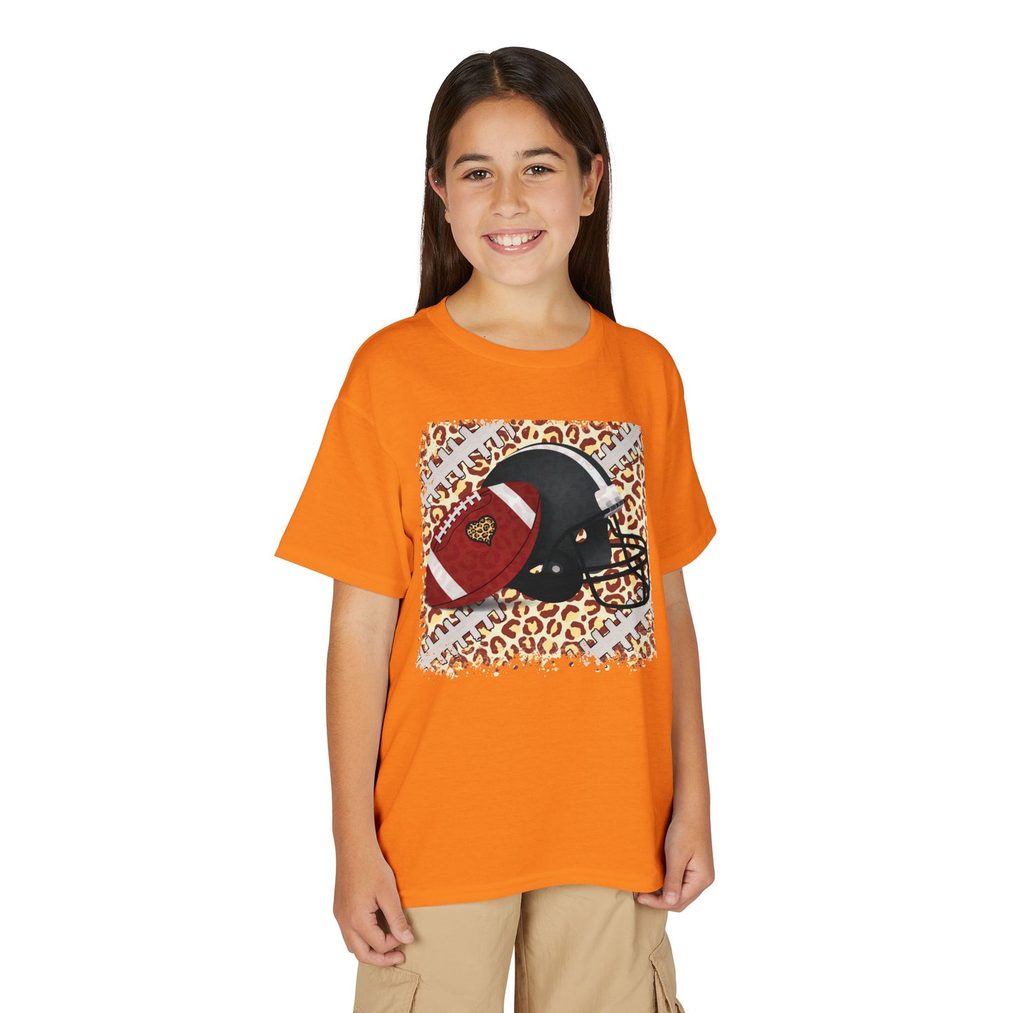 Youth Football Leopard Graphic Tee