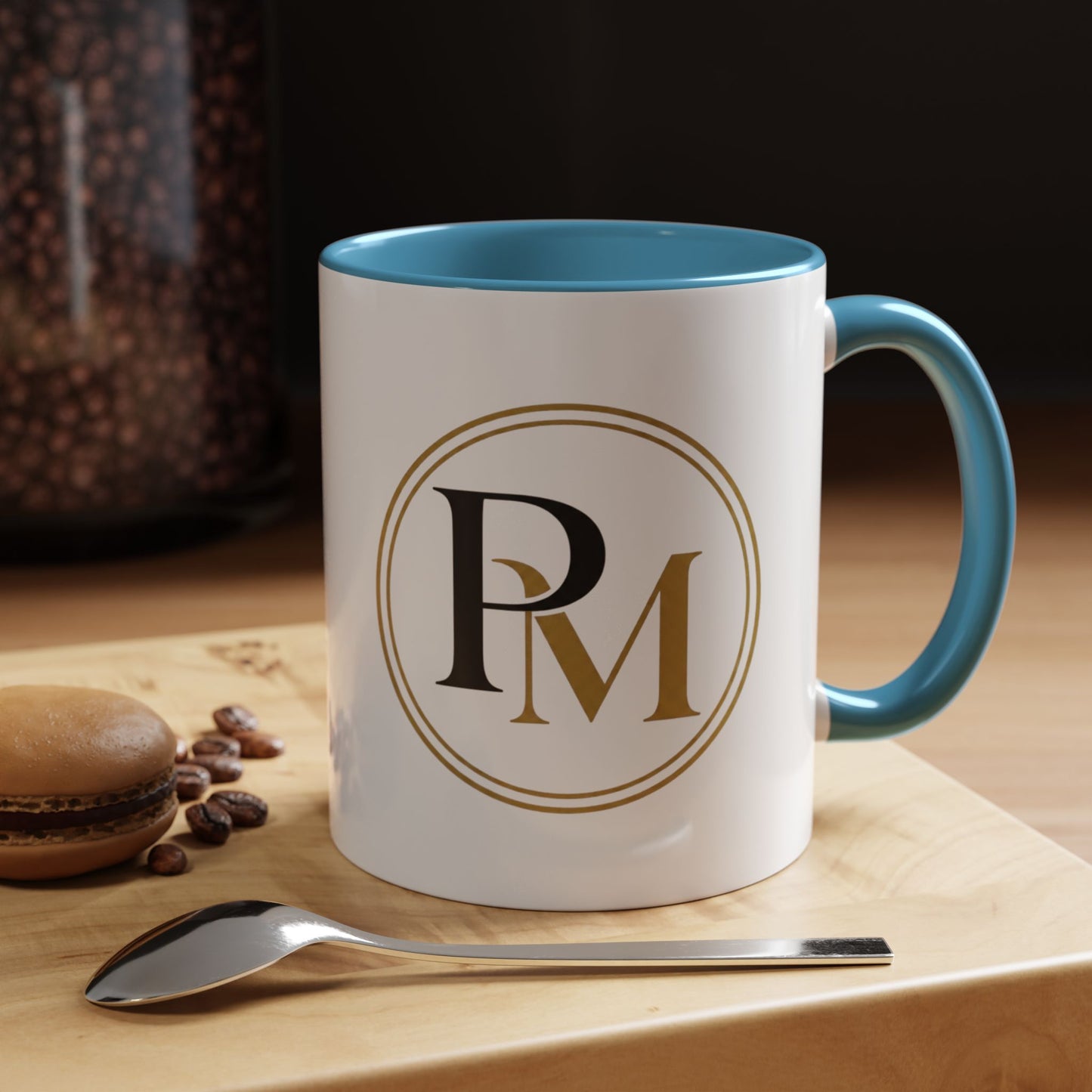 Black Gold PM Initial Accent Mug