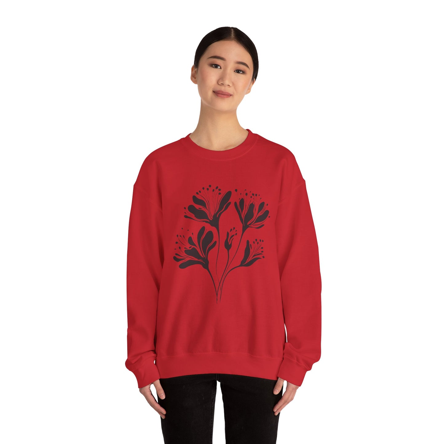 Minimal Floral Line Art Sweatshirt
