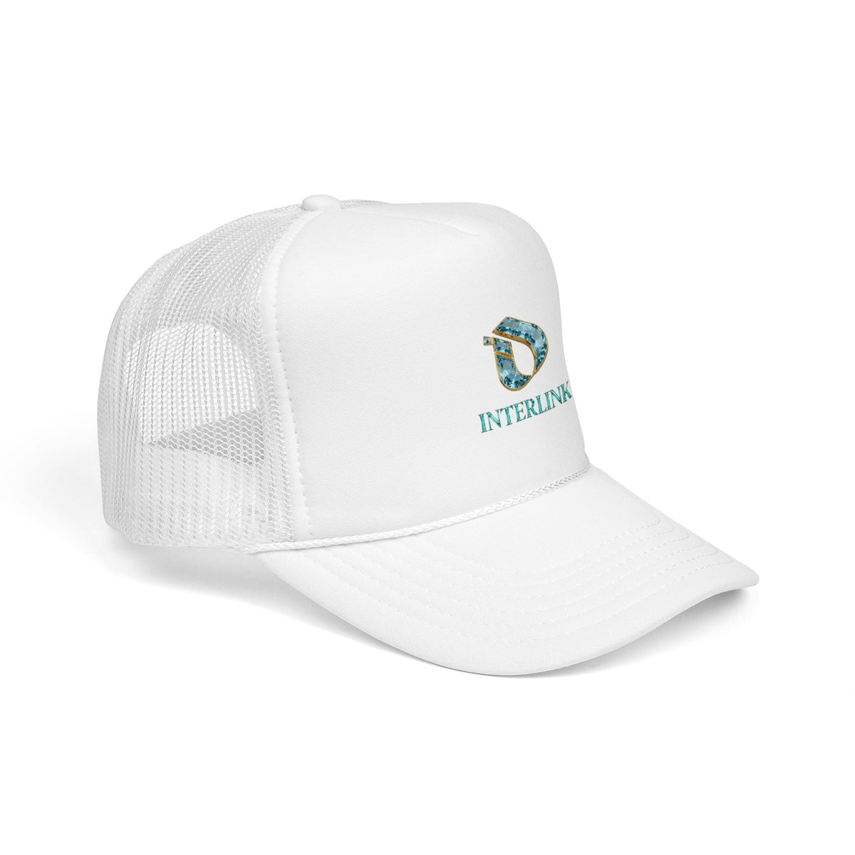 Aquamarine Interlink Laminated Foam Trucker Cap