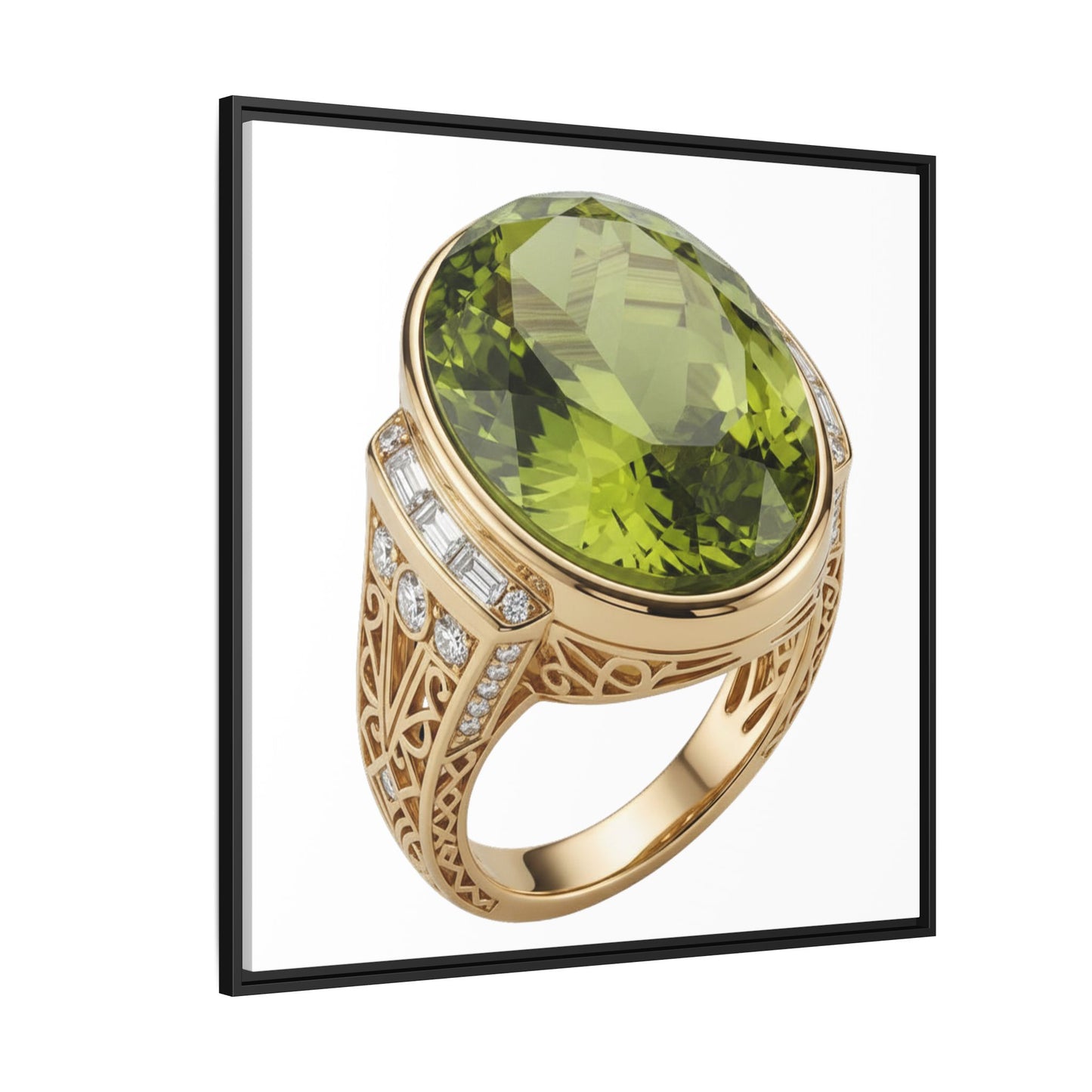 Verdant Oval Peridot Wall Art