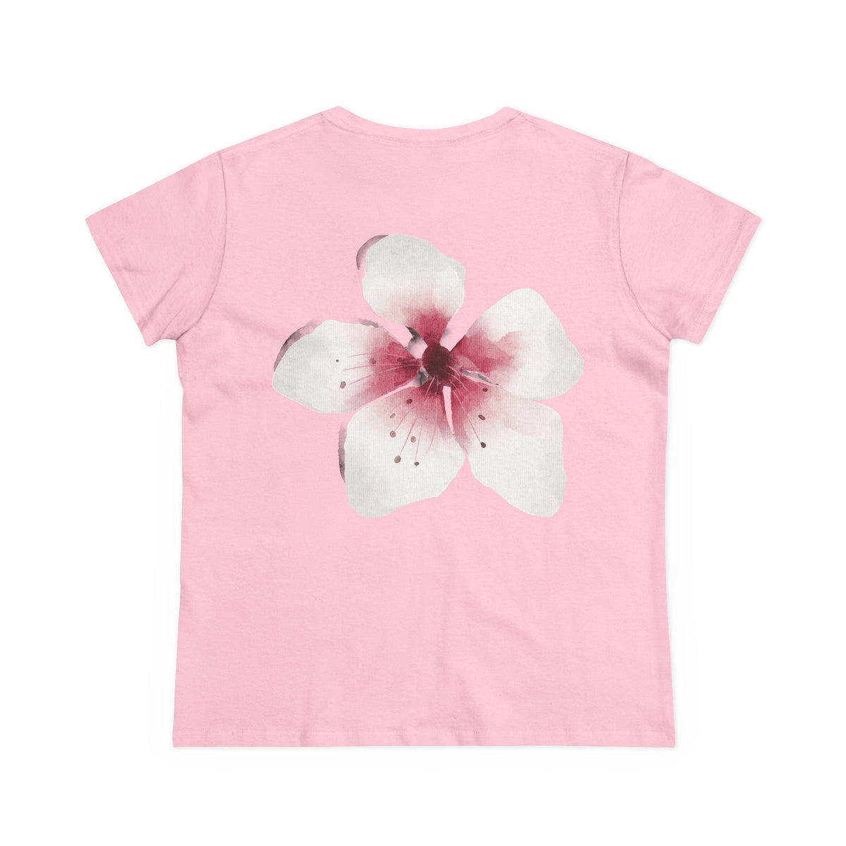 Watercolor Sakura Blossom Back Print Women’s Tee