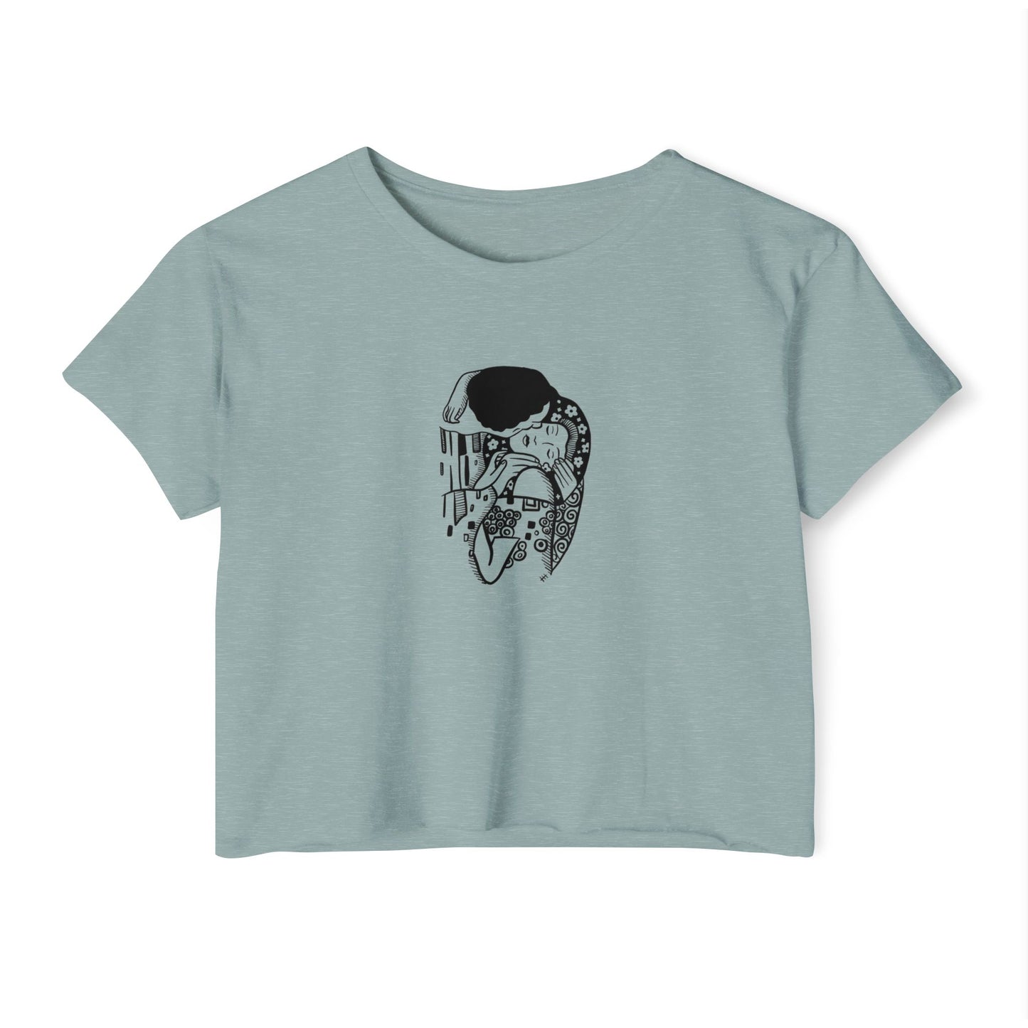 Art Nouveau Couple Kiss Boxy Tee