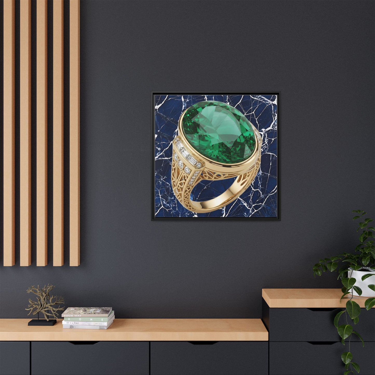 Azure Vein Emerald Canvas