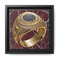 2026 World Football Ring Fractured Marble Framed Canvas